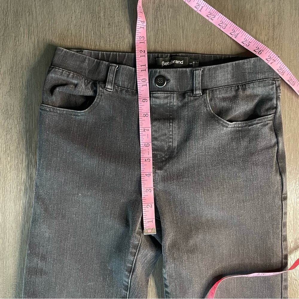 Betabrand Black Washed Denim Jeans Pants Small Long - Picture 10 of 11